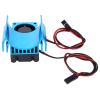 540 550 Motor Twin Cooling Fan Heat Sink with Efficient Heat Dissipation Function for Electric RC Car (Blue) view 2