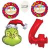 5 Piece 4th Birthday Grinch Bouquet of Balloons view 1