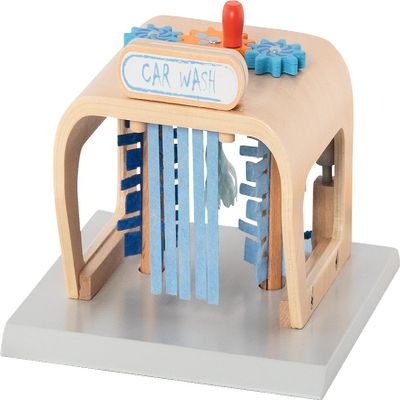 Waschanlage PowerClean: 16 x 16 x 10 cm, Holz und Filz, for Stck