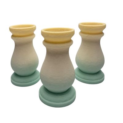 3 Fancy Pillar Display for Marbles Sphere and Orbs for 5/8 to 1 inch marbles (7289)