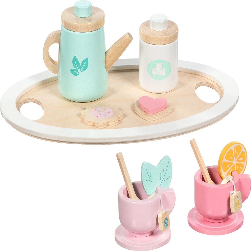 Teeservice Bunte Teestunde: Kanne: 10.5 x 5.8 x 9.5 cm, Holz, 13 Teiles per Set