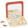goki 56296 Symmetry Game Mirror Magic - Wooden Game with Mirror Box, 26 Pieces & 21 Double-Sided Cards, 15.9 x 15.9 x 2 cm, from 4 Years view 1