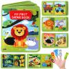Wild-Animals Busy Book for Toddlers 1-3, Quiet Activity Books for Toddlers 1 Year Old, Montessori Toys Busy Board for 1 2 3 Year Boy Girl Gift Educational Airplane Travel Toy Valentines Birthday Gifts view 1