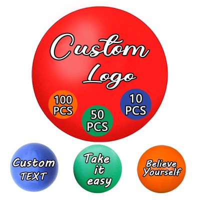 10/50/100PCS Custom Stress Balls with Logo Personalized Stress Balls Bulk Customizable Promotional Items for Office