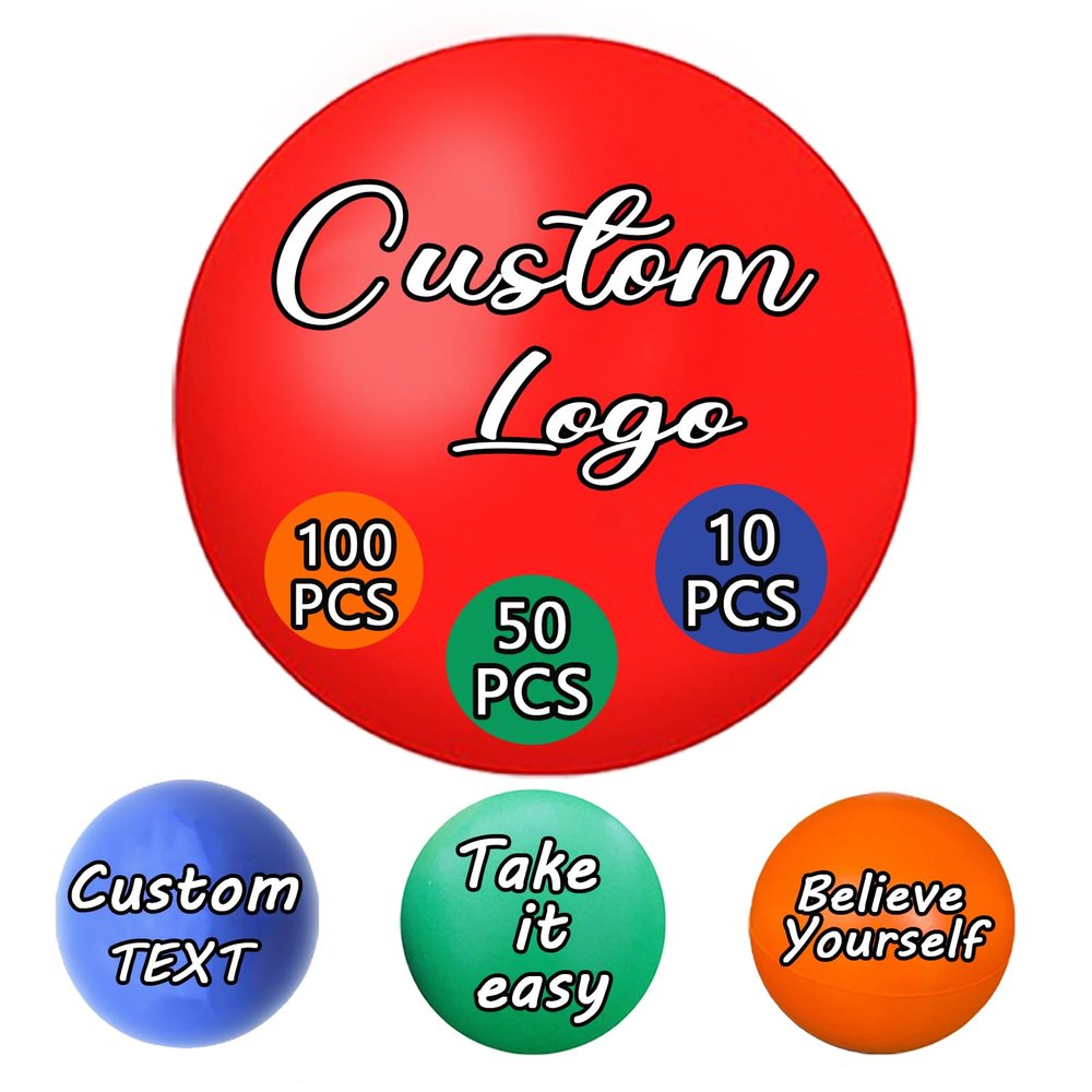 10/50/100PCS Custom Stress Balls with Logo Personalized Stress Balls Bulk Customizable Promotional Items for Office