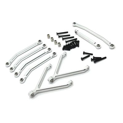 for FMS for FCX24 1/24 Remote Control Vehicle Parts Metal Upgrade for Chassis Tie Rod Steering Rod Modification RC Car Accessories RC Accessories(Silver)