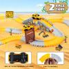GIAT Construction Race Tracks Toys - Fun Gifts for 3 4 5 6 7 Year Old Boys, 330+ PCS DIY Road Adventure Set with Cars, Flexible Engineering Playset for Kids view 2