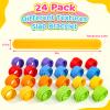24 Pcs Fidget Toys Bulk for Kids: Textured Silicone Slap Bracelets, Classroom Treasure Box Prize, Party Favors Birthday Goodie Bag Stuffers, Easter Basket Stuffers & Egg Filler for Boys Girls view 4