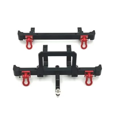 rc Bumper Compatible With MN For MN82 LC79 1/12 RC Car Upgrade Modification Parts Accessories Metal Front And Rear Bumper Guards(Black)