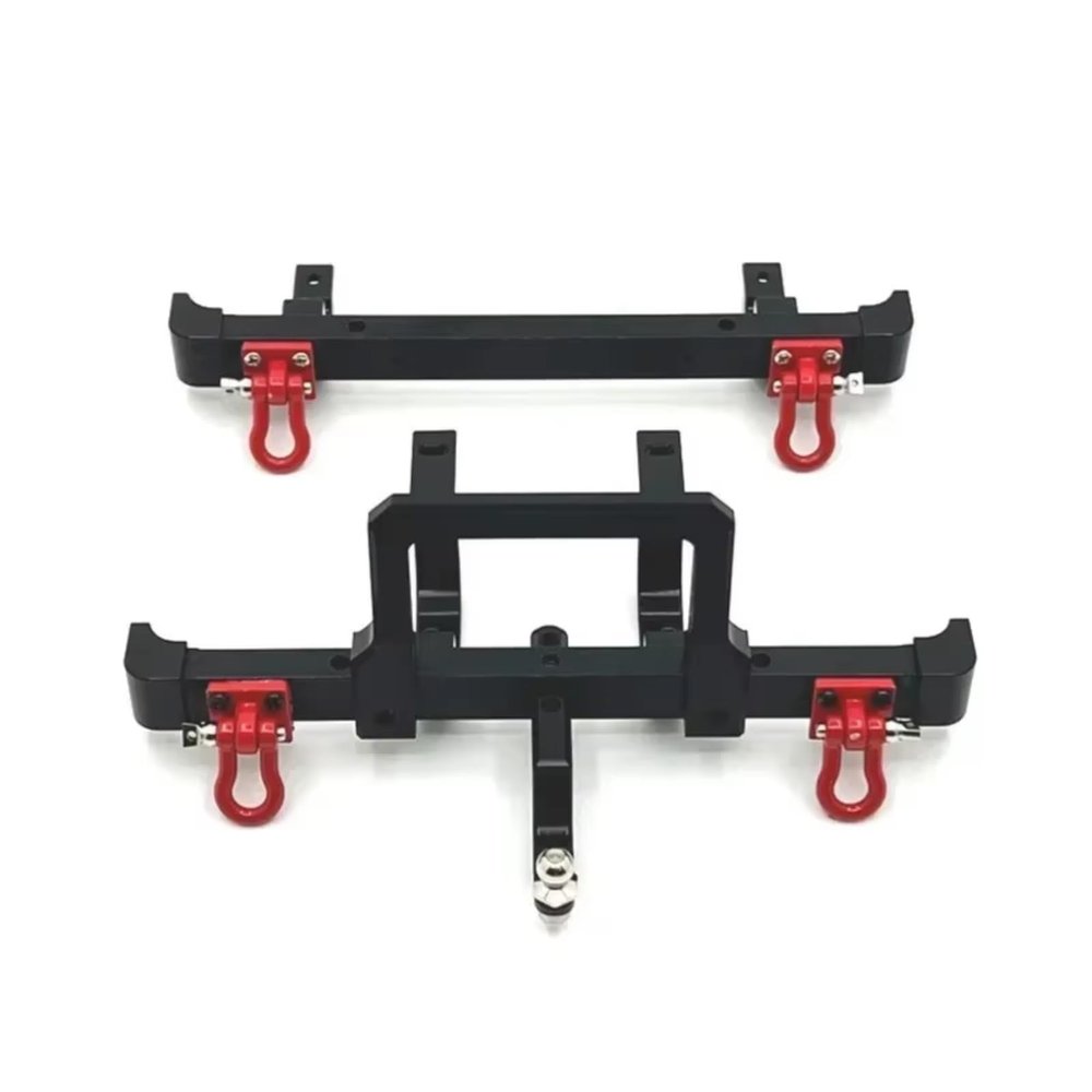 rc Bumper Compatible With MN For MN82 LC79 1/12 RC Car Upgrade Modification Parts Accessories Metal Front And Rear Bumper Guards(Black)
