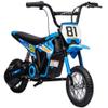 Qaba Kids Motorcycle, 24V Electric Dirt Bike with 250W Motor, Up to 9.9 MPH, Ride On Motorcycle for Kids with 12" Inflatable Tires and Rear Suspension, for 8-12 Years Old, Blue view 1