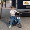 Qaba Kids Motorcycle, 24V Electric Dirt Bike with 250W Motor, Up to 9.9 MPH, Ride On Motorcycle for Kids with 12" Inflatable Tires and Rear Suspension, for 8-12 Years Old, Blue view 2