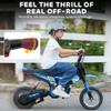 Qaba Kids Motorcycle, 24V Electric Dirt Bike with 250W Motor, Up to 9.9 MPH, Ride On Motorcycle for Kids with 12" Inflatable Tires and Rear Suspension, for 8-12 Years Old, Blue view 4
