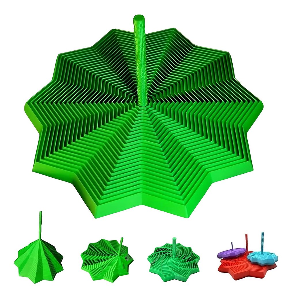 3D Printed Expanded Sensory Fidget Star with Honeycomb Texture - Focus & Anxiety Relief Tool for Adults & Teens, Unique Desk Gadget Gift
