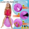 Sratte 6pcs 18 Inch Bouncy Hopper Ball with Handle Christmas Snowflake Bouncing Balls Blue Purple Pink Hopping Toys Inflatable Jumping Toy for Sport Boys Girls Gifts Winter Party Favors view 4