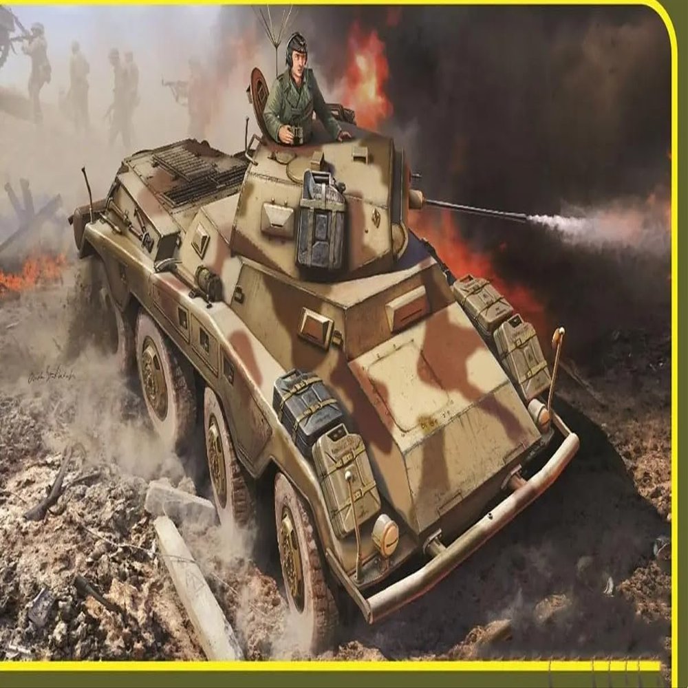 6696 1/35 Scale Sd.Kfz.234/2 Luchsturm w/Metal Car Width Pole/Metal Smoke Grenade Launcher & Smoke Grenades