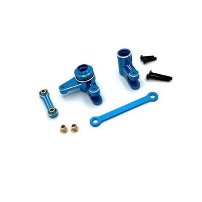 Best RC Car Upgrade Steering Component Servo Rod Set for MJX 1/10 10208 Monster RC Car Upgrade Parts(Blue)