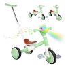 Tricycle for Toddlers 1-3 Year Olds, 5 in 1 Toddler Balance Bike 2-4 Years Old Boys Girls, Push Trike Toys with Adjustable Handle, Birthday Gifts for 2 3 4 5 Year Old Kids Bike (Light Green) view 1