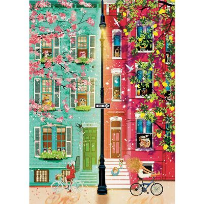 Comitok Jigsaw Puzzle 1000 Pieces for Adults Spring and Summer Season Floor Hand Difficult Challenging Art Puzzles with Letters on Back Fun Toy Friend Birthday Gifts for Women & Men