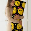 Cute Lemon Body Pillow Covers, Yellow Fruit Cartoon Pattern Soft Velvet Lumbar Pillow Cover with Zipper, Long Body Pillows Case Decorative for Bed Couch Headboard 20x54 Inch view 4