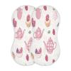 FRCSDIY Cups and Strawberries Burp Cloths Cotton Baby Washcloths,Large 22x11in Burping Cloth Absorbent and Soft for Newborn Baby Boys and Girls,2 Pack view 2