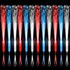 U-MOJOK 27 PCS Red Blue White Fiber Optic Wands Glow Sticks, Light Up Fiber Optic Lights Rod with 3 Light Modes, Sparklers Fireworks Sticks for July 4th, Wedding, Concerts, Neon Party Favors Supplies view 1