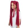 karlery Girls Long Straight Hot Pink Wig with 2 Ponytails Cartoon Anime Movie Cosplay Wig Heat Resistant Synthetic Fiber Brethable Adjustable Size for Halloween Costume Party view 3