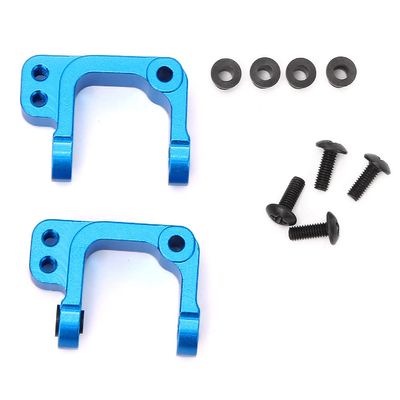 Aluminum Alloy Hub Knuckle Arm RC Accessory Fit 1-10 ECX 2 Wheel Drive RC Car Blue Silver Color 2X Hub Knuckle Arm 4X Nut 4X Sleeve Hobby RC Car Model (Blue ECX334001B)