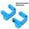 Aluminum Alloy Hub Knuckle Arm RC Accessory Fit 1-10 ECX 2 Wheel Drive RC Car Blue Silver Color 2X Hub Knuckle Arm 4X Nut 4X Sleeve Hobby RC Car Model (Blue ECX334001B) view 2