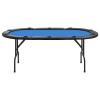 Gecheer Professional Poker Table with Foldable Design, Built-in Cup Holders, and Soft Playing Top - Blue, 207x106x76 cm, Suitable for 10 Players view 3