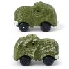 ToyFuntasy 2-Pack Dinosaur Track Car Toy for Kids - Best Birthday Gifts for 3 4 5 6 7 Year Old Boys, LED Light-Up Dino Track Cars, Compatible with Most Dinosaur Race Track Sets view 1
