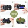 ToyFuntasy 2-Pack Dinosaur Track Car Toy for Kids - Best Birthday Gifts for 3 4 5 6 7 Year Old Boys, LED Light-Up Dino Track Cars, Compatible with Most Dinosaur Race Track Sets view 3