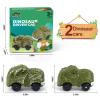 ToyFuntasy 2-Pack Dinosaur Track Car Toy for Kids - Best Birthday Gifts for 3 4 5 6 7 Year Old Boys, LED Light-Up Dino Track Cars, Compatible with Most Dinosaur Race Track Sets view 4