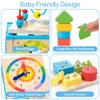 WOODMAM Wooden 7-in-1 Activity Cube, Montessori Toys for 1 Year Old Toddlers, Baby Educational Developmental Toys, One Year Old Boys Girls First Birthday Gifts with Bonus Sorting & Stacking Board view 3