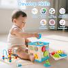 WOODMAM Wooden 7-in-1 Activity Cube, Montessori Toys for 1 Year Old Toddlers, Baby Educational Developmental Toys, One Year Old Boys Girls First Birthday Gifts with Bonus Sorting & Stacking Board view 4