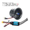 70mm 12 Blade Brushless EDF Duct Fan for RC 4S/6S Jet Aircraft Engine, 2200g Thrust Replacement(3400KV 80A ESC) view 2