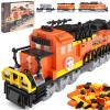 AIGIMU City Train Building Set, Stem Trains Building Toy for Boys Girls Ages 6-14, BNSF Freight Trains Model for Kids and Adult, Stem Locomotive Train Building Blocks, Christmas Birthday Gifts 635 PCS view 1