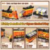 AIGIMU City Train Building Set, Stem Trains Building Toy for Boys Girls Ages 6-14, BNSF Freight Trains Model for Kids and Adult, Stem Locomotive Train Building Blocks, Christmas Birthday Gifts 635 PCS view 3