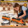 AIGIMU City Train Building Set, Stem Trains Building Toy for Boys Girls Ages 6-14, BNSF Freight Trains Model for Kids and Adult, Stem Locomotive Train Building Blocks, Christmas Birthday Gifts 635 PCS view 4