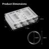 Acrylic Coin Storage Set With Silicone Foam Inserts, Round Display Holder With Foam Inserts, Protective Coin Container For Collectors view 4