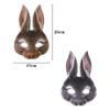 2Pcs Halloween Rabbit Mask Easter Carnival Bunny Masks Realistic Half Face Animal Mask Easter Cosplay Party Props view 4
