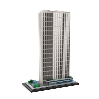 Architecture New York Skyscraper Landmark Building Bricks, 1:800 Modular Building Skyline Street View House Construction for Adult, Designed by SPBrix - 1017 Pieces