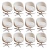 12 Miniature White ABS Chairs for 1:25 Scale Model Displays Craft Projects & Architectural Props Dollhouses Accessories view 1