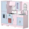 BRINJOY Play Kitchen for Kids, Wooden Kids Kitchen Playset w/Faucet, Sink, Stove, Oven, Window, Cookware, Storage Cabinets, Toddler Role Play Kitchen Pretend Play Toy Set Gift for Girls Boys Ages 3+ view 1