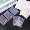 100pcs Holographic Card Sleeves, Pink Gravel Shape Kpop Photocard Photo Card Holder Sleeve Holographic Foil Protective Protector Cover for Trading Cards view 3