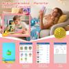 PAMOX Kids Toy Phones with 200+ Educational Puzzle Games, Dual Camera Child Smartphone for Boys Girls Age 3-12, 4" Touchscreen Learning Toys with Parental Control for Toddler Gift, Pink view 4