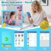 PAMOX Kids Toy Phones with Dual Camera, Learning Toys Phones Gifts for Kid 3-12 with 200+ Educational Puzzle Games, 4" Touchscreen Rechargeable Blue Child Smartphones with Parental Control view 4