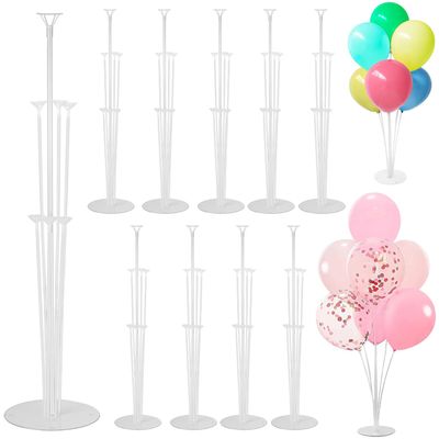 10 Sets Balloon Stand Kit, balloon sticks Holder with base for Table and floor, Birthday Wedding Party Decorations