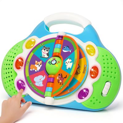 BainGesk Learning Toys for 1 2 3 Year Old Boys Girls, Alphabet Flip Toys with Sound and Light, Musical Educational Toys for Toddlers 2-3, Christmas Birthday Gift for Baby Age 12-18 Months