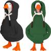 Desk Goose Outfits 7 inches Mini Desk Goose Clothing Desktop Goose Outfits Mini Porch Goose Hoodies Accessory 2 Pieces (Black and Green) view 1